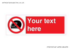 Custom No Motorcycle Helmets Sign